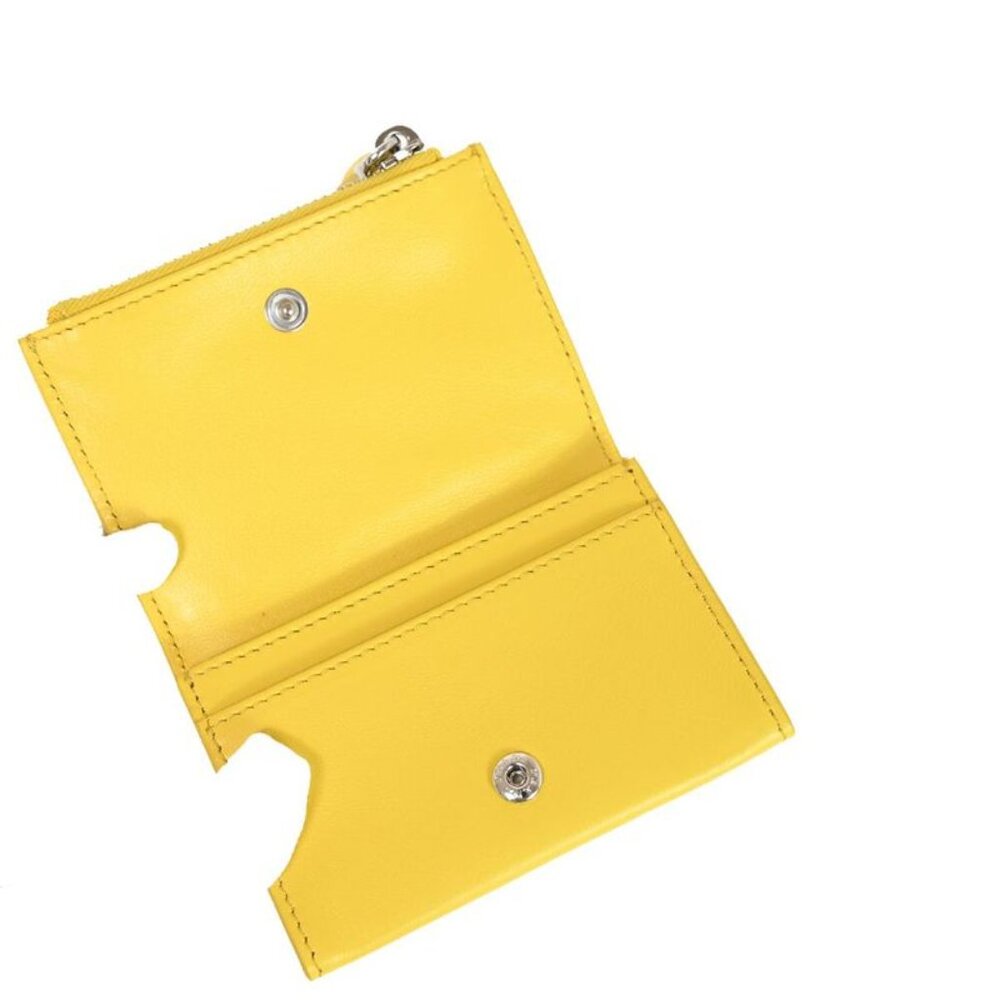 Prada Card Case Coin Purse Fold Wallet Logo Grace Triangle Compact Leather - Picture 8 of 13